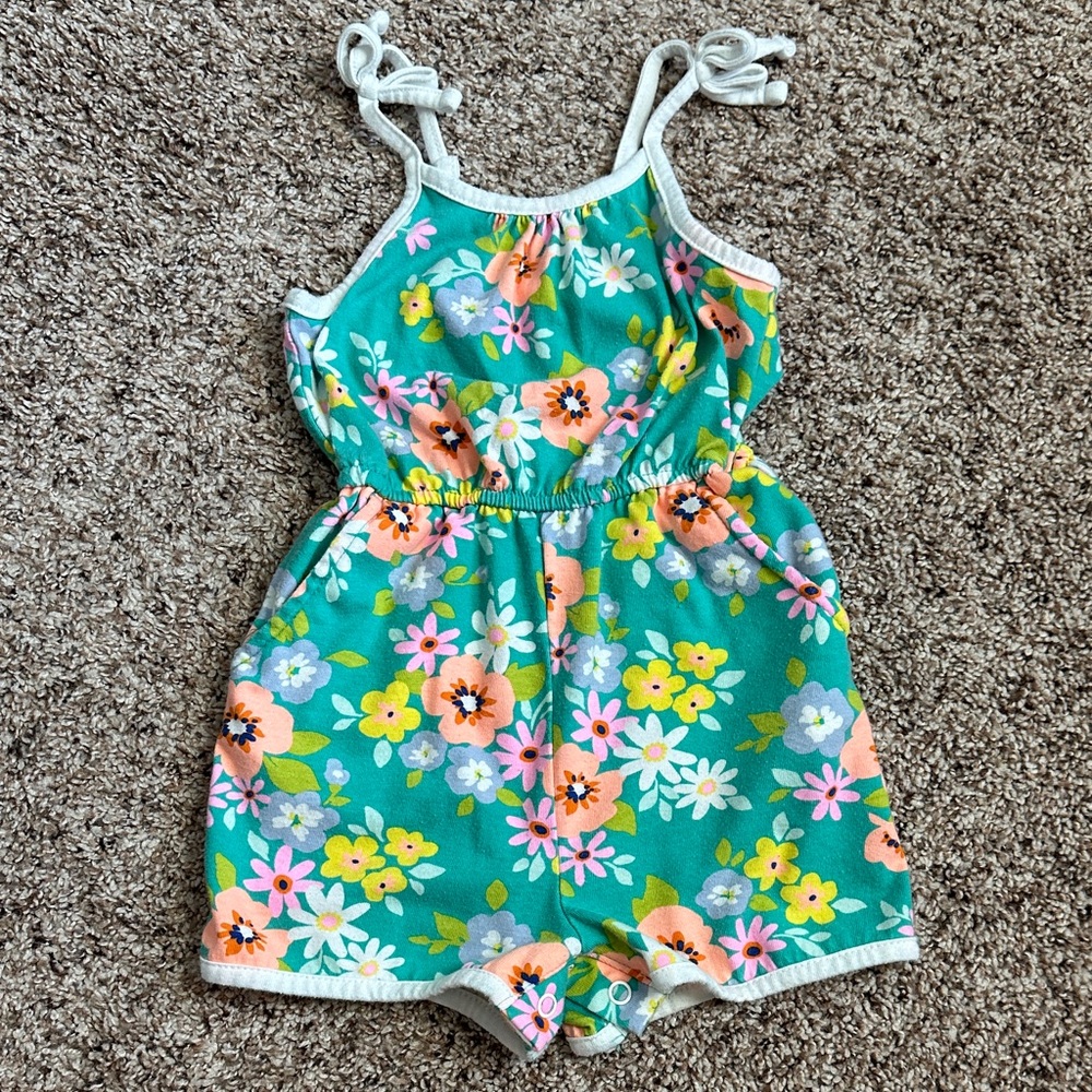 CAT & JACK FLORAL KIDS ROMPER